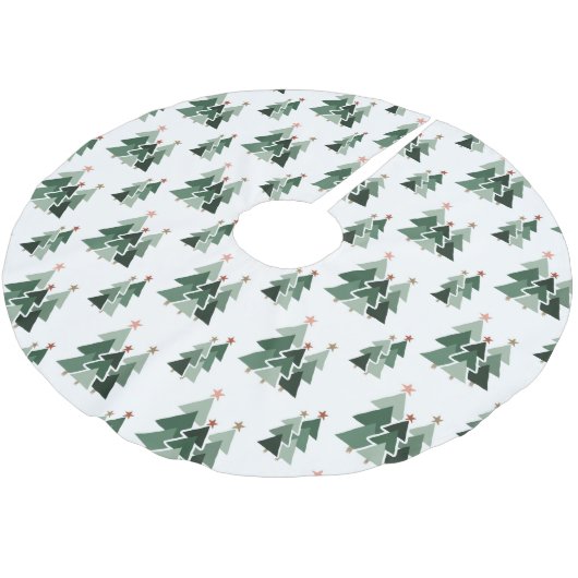 Niedliche moderne rustikale Weihnachtsbaumen Polyester Weihnachtsbaumdecke (Schrägansicht)