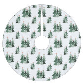 Niedliche moderne rustikale Weihnachtsbaumen Polyester Weihnachtsbaumdecke (Vorderseite)