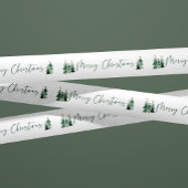 Niedliche moderne rustikale Weihnachtsbaumen Satinband