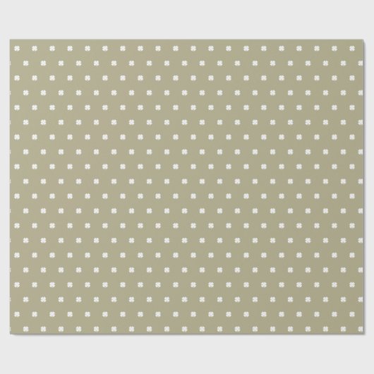 Niedliche, moderne, schlichte, grüne Lucky Clocks Geschenkpapier (Flach)