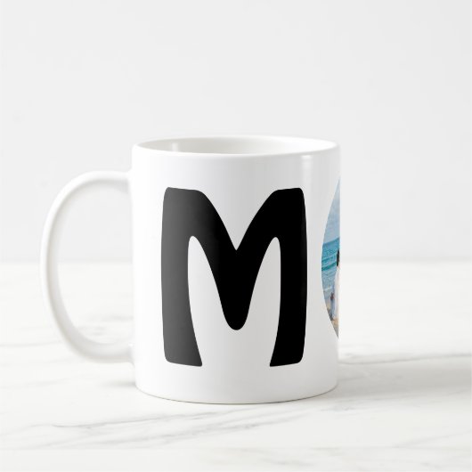 Niedliche moderne, schlichte Muttertagsgeschenk Fo Kaffeetasse (Links)