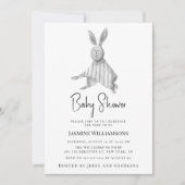 Niedliche moderne schwarz-weiße Babydusche Einladu Einladung (Vorderseite)