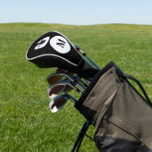 Niedliche moderne Schwarzweiß-Pinguin-Abbildung Golf Headcover (In SItu)