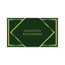 Niedliche moderne Smaragdgrün und Gold Beruflich