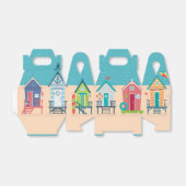 Niedliche moderne Strandhütten Sommerurlaub Kunst Geschenkschachtel (Ungefaltet)