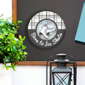 Niedliche moderne Tartan Ice Skaten Magnet