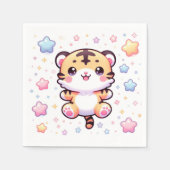 Niedliche moderne Tiger Baby-Dusche Serviette (Vorderseite)