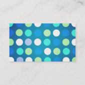 Niedliche, moderne, trendige, große blaue, grüne P Visitenkarte (Rückseite)
