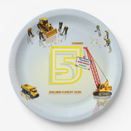 Niedliche moderne Truck-Themenplatte Pappteller