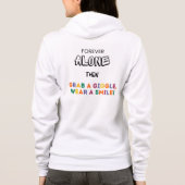 Niedliche moderne Typografie Lächeln Einfach, gemü Hoodie (Rückseite)