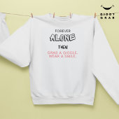 Niedliche moderne Typografie Lächeln Einfach Weiß Sweatshirt