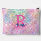 Niedliche moderne, unicorrosa Imitate Glitzer Mono Zubehörtasche (Rückseite)