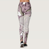 Niedliche moderne Wasserfarbe Girly pattern Dusty Leggings (Rückseite)