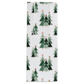 Niedliche moderne Weihnachtsbäume Geschenktüte Für Weinflaschen (Vorderseite)