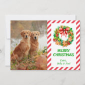 Niedliche moderne Weihnachtsfotovorlage Feiertagskarte (Vorderseite)