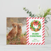 Niedliche moderne Weihnachtsfotovorlage Feiertagskarte (Stehend Vorderseite)