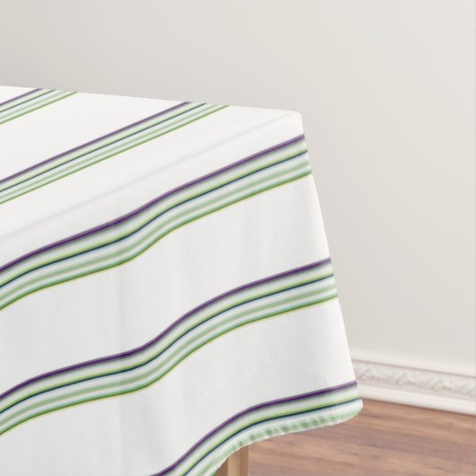 Niedliche, moderne weiße Streifen Tischdecke (Beispiel)
