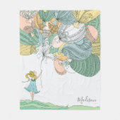 Niedliche moderne Whimsical Girl Balloons Personal Fleecedecke (Vorderseite)