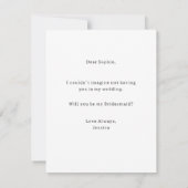 Niedliche Moderne wirst du mein Foto sein Einladung (Rückseite)