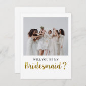 Niedliche Moderne wirst du mein Foto sein Einladung (Vorne/Hinten)