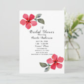 Niedliche Mohnblumen Rote Frühlingsblumen Blumenge Einladung (Stehend Vorderseite)