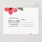 Niedliche Mohnblumen Rote Frühlingsblumen Save the Ankündigungspostkarte (Rückseite)