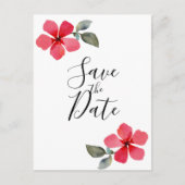 Niedliche Mohnblumen Rote Frühlingsblumen Save the Ankündigungspostkarte (Vorderseite)