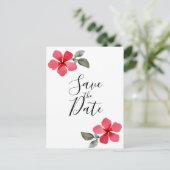 Niedliche Mohnblumen Rote Frühlingsblumen Save the Ankündigungspostkarte (Stehend Vorderseite)