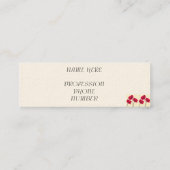 Niedliche Mohnblumengeschäftskarte Mini Visitenkarte (Rückseite)