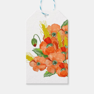 Niedliche Mohnblüten-Blume Geschenkanhänger