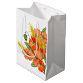 Niedliche Mohnblüten-Blume Mittlere Geschenktüte (Vorderseite Schrägansicht)