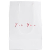 Niedliche Mohnblüten-Blume Mittlere Geschenktüte (Rückseite)