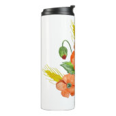 Niedliche Mohnblüten-Blume Thermosbecher (Nach links gedreht)