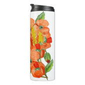 Niedliche Mohnblüten-Blume Thermosbecher (Nach rechts gedreht)
