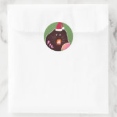 Niedliche Mole Cristmas-Aufkleber Runder Aufkleber (Tasche)