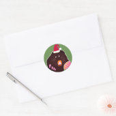 Niedliche Mole Cristmas-Aufkleber Runder Aufkleber (Umschlag)