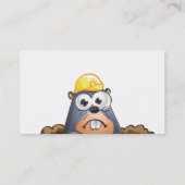 Niedliche Mole-grabender Cartoon Visitenkarte (Rückseite)