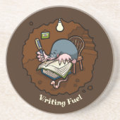 Niedliche Mole schrieb Fuel Mole in seinem Cartoon Getränkeuntersetzer (Vorne)