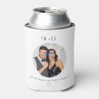 Niedliche Molkenkarton-Monogramm-Hochzeitdatum Ger