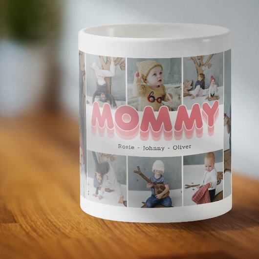 Niedliche Mommy 8 Foto Collage Kaffee Tasse