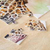 Niedliche Mommy & Baby-Giraffe Puzzle (Seite)