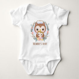 niedliche Mommy-Babyeule fügt Text hinzu Baby Strampler