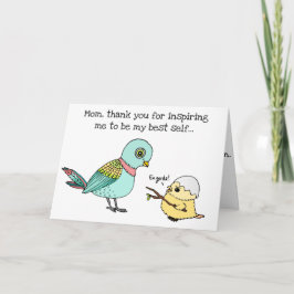 Niedliche Mommy Bird Happy Birthday Card für Mütte Karte