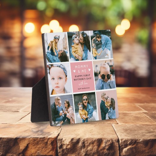 Niedliche "Mommy & Me" FotoCollage 1. Muttertag Fotoplatte