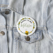 Niedliche Mommy to Bee Daisies Wreath Bee Baby Dus Button (Beispiel)