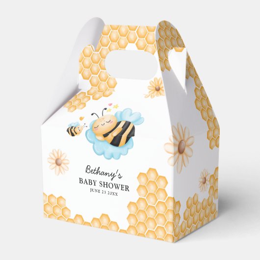 Niedliche Mommy-to-Bee Summer Baby Dusche Geschenkschachtel (Vorderseite)