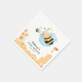 Niedliche Mommy-to-Bee Summer Baby Dusche Serviette (Ecke)