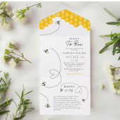 Niedliche Mommy Too Bee Baby Dusche Handgeschriebe All In One Einladung