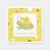 Niedliche Mommy Turtle Baby Dusche Party Supplemen Serviette (Vorderseite)