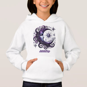 Niedliche Mond-Stars geben Kindern einen Namen Hoodie